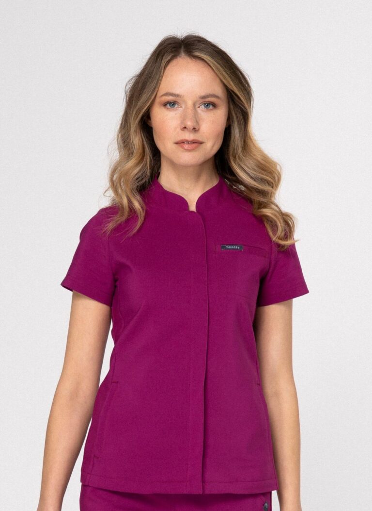 Bluza Medyczna Damska Scrubs Classy Plum My Moodsy