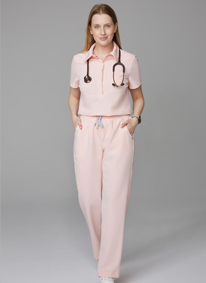 Bluza damska medyczna polo pink