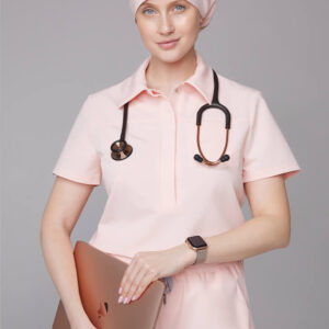 Bluza damska medyczna polo pink