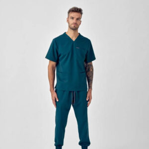 Bluza Medyczna Męska – Scrubs Sporty Green