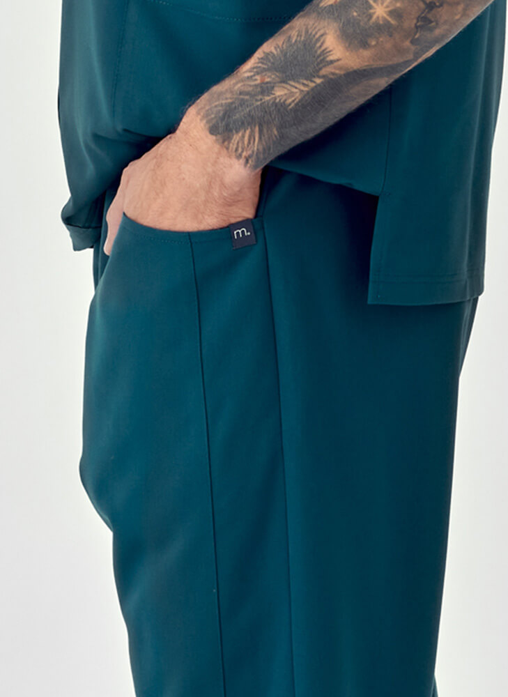 Spodnie Medyczne Męskie – Scrubs Sporty Green