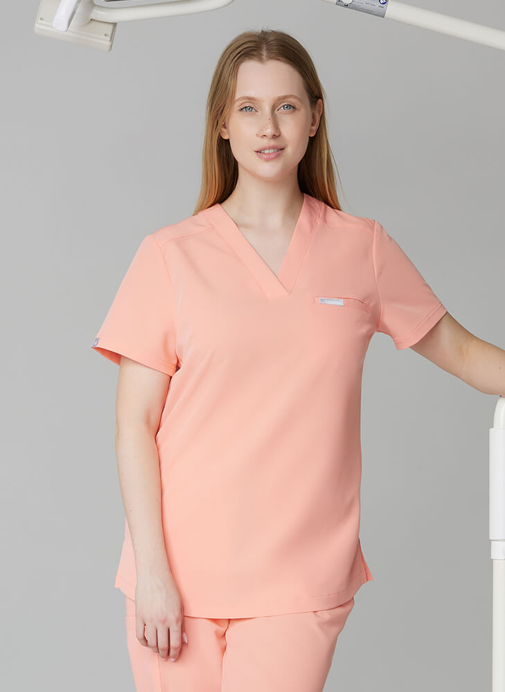 Bluza damska medyczna cozy peach