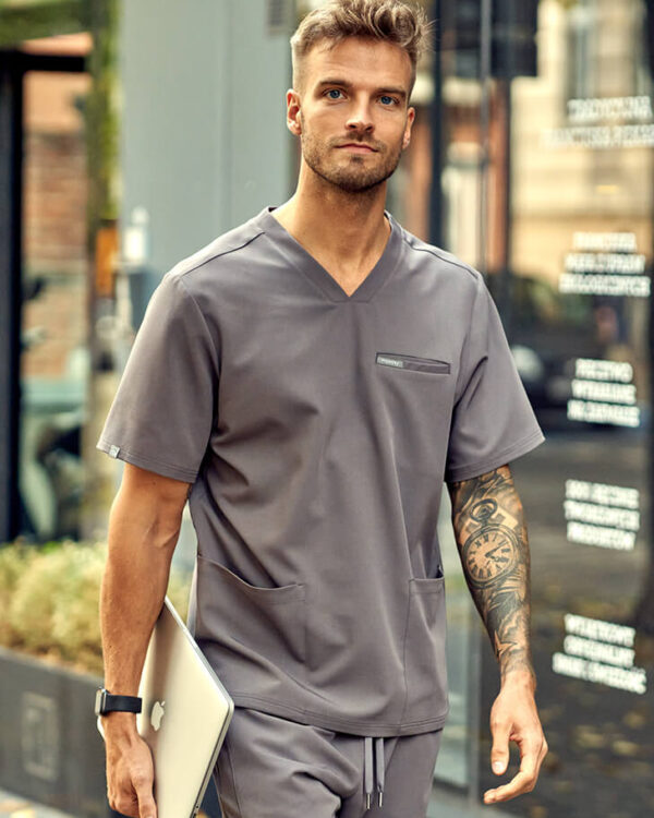 Bluza Medyczna Męska - Scrubs Sporty Gray