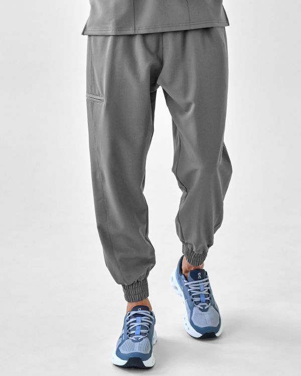 Spodnie Medyczne Męskie Scrubs Sporty Gray - widok z przodu