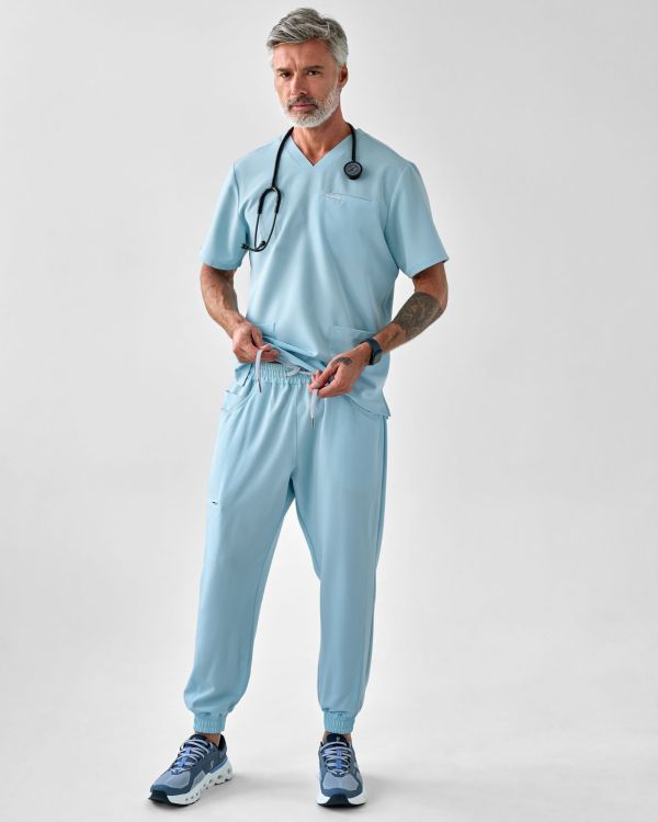 Spodnie Medyczne Męskie - Scrubs Sporty Sky