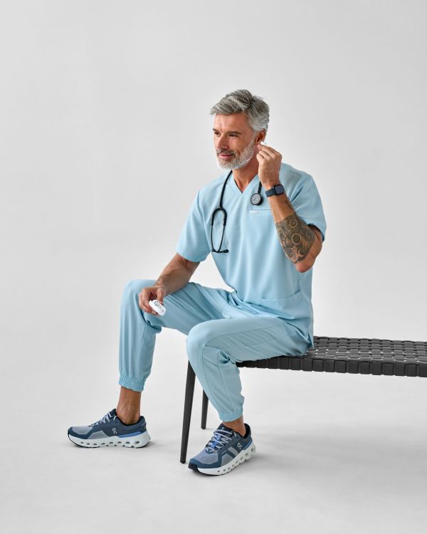 Spodnie Medyczne Męskie - Scrubs Sporty Sky