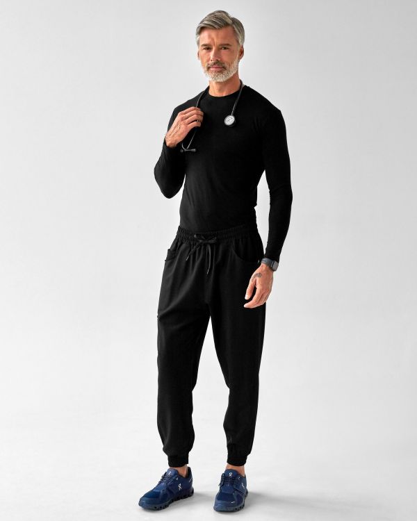 Spodnie Medyczne Męskie - Scrubs Sporty Black
