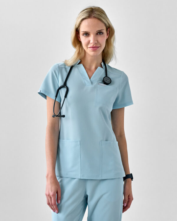 Bluza Medyczna Damska – Scrubs Comfy Sky