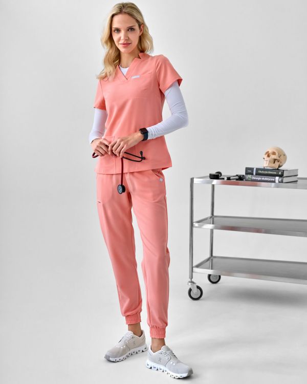 Spodnie Medyczne Damskie – Scrubs Comfy Peach
