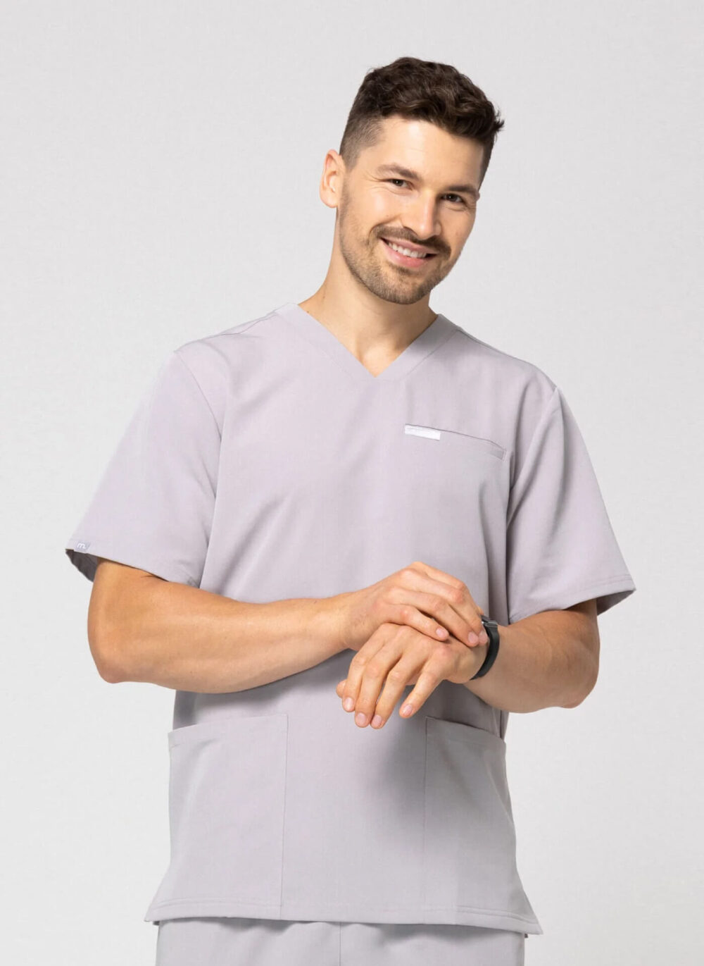 Bluza Medyczna Męska – scrubs comfy jasny szary