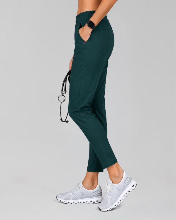 Spodnie Medyczne Damskie – Scrubs Classy Dark Green
