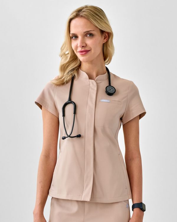 Bluza Medyczna Damska – Scrubs Classy Nude