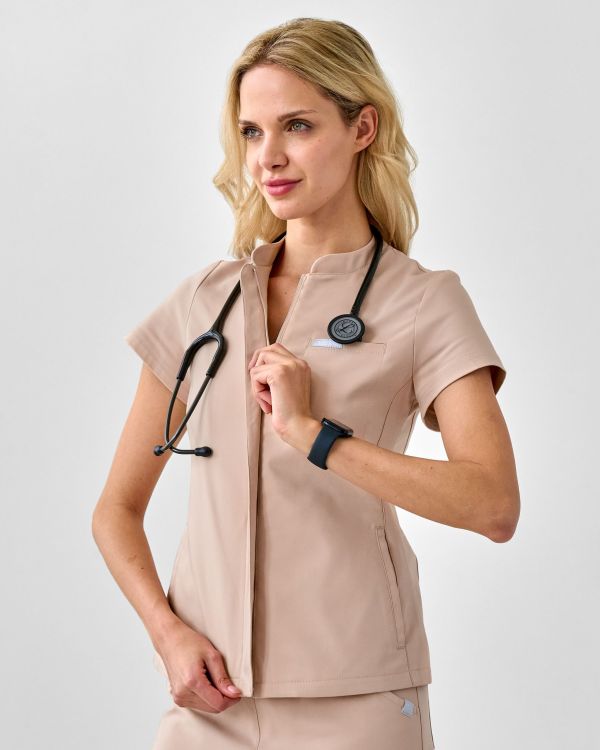 Bluza Medyczna Damska – Scrubs Classy Nude