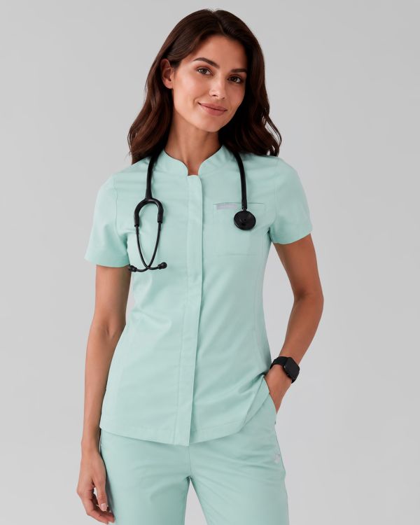 Bluza Medyczna Damska – Scrubs Classy Mint