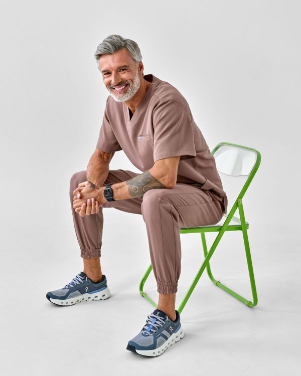 Bluza Medyczna Męska - Scrubs Sporty Chocolate