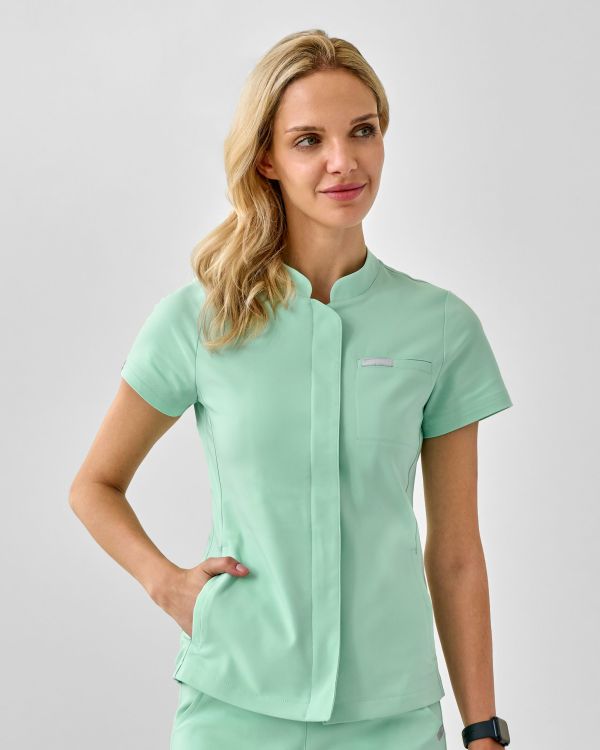 Bluza Medyczna Damska – Scrubs Classy Mint