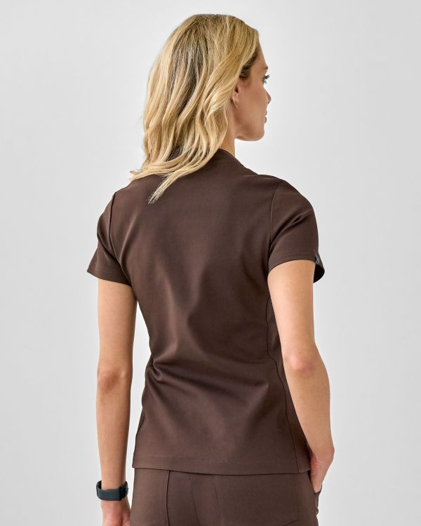 Spodnie Medyczne Damskie – Scrubs Classy Espresso - widok z tyłu