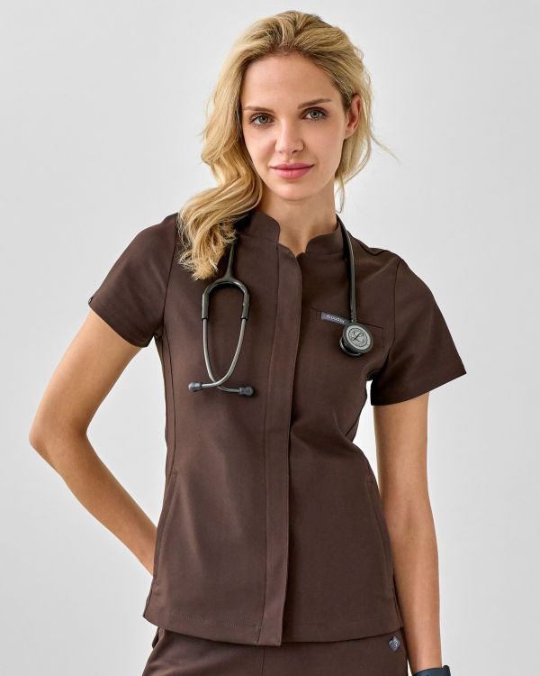 Bluza Medyczna Damska – Scrubs Classy Espresso