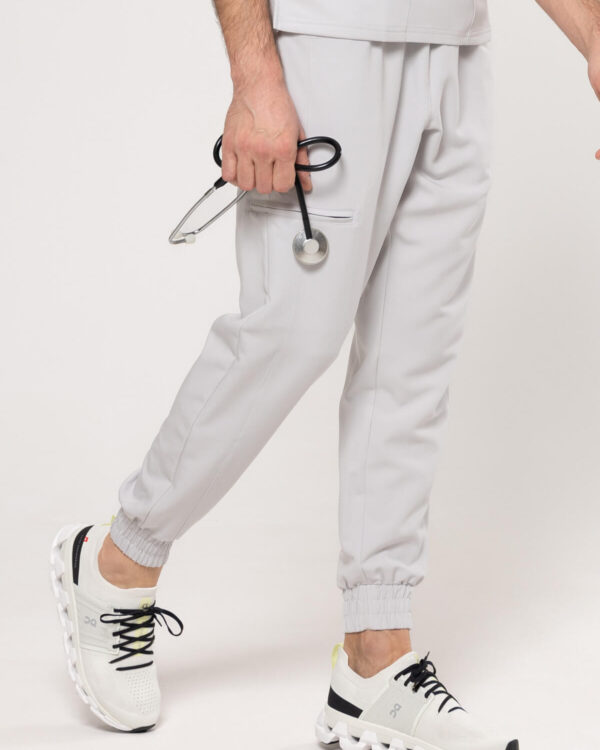 Spodnie Medyczne Męskie - Scrubs Sporty Light Gray New