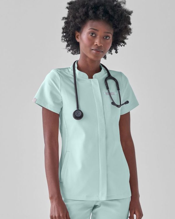 Bluza Medyczna Damska – Scrubs Classy Mint