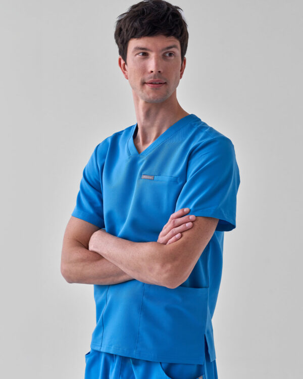 Bluza Medyczna Męska - Scrubs Sporty Ocean