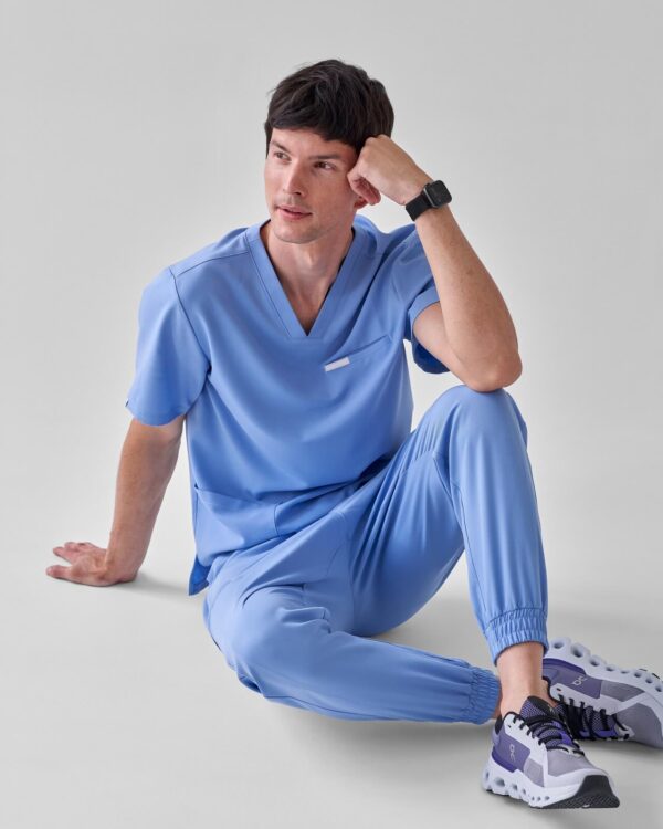 Bluza Medyczna Męska - Scrubs Sporty Baby Blue