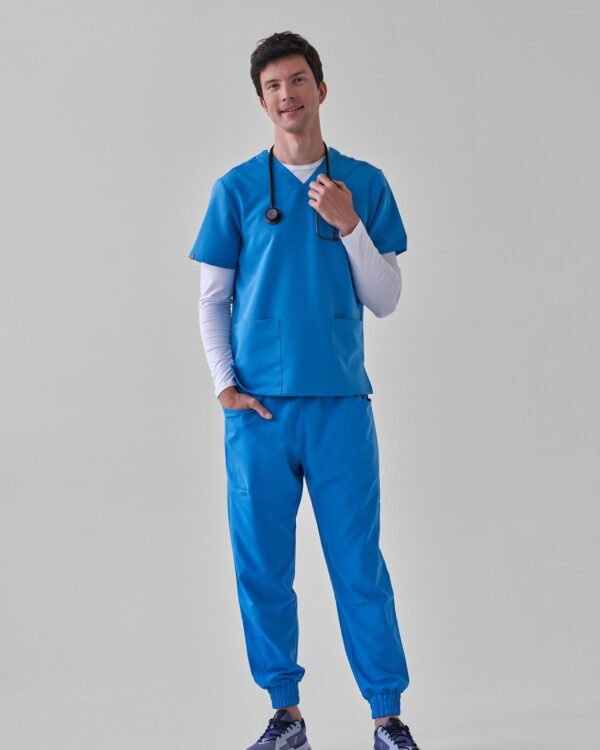 Bluza Medyczna Męska - Scrubs Sporty Ocean