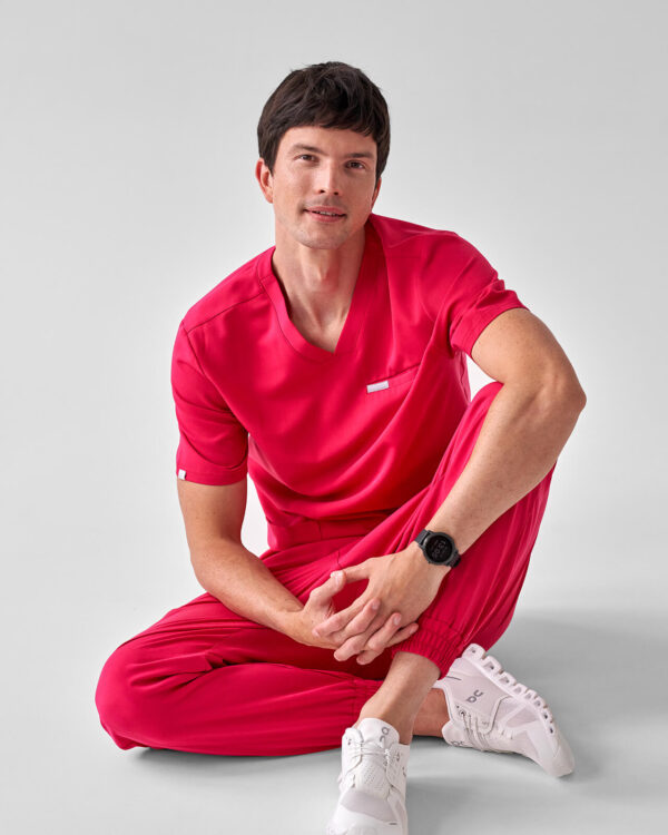 Spodnie Medyczne Męskie - Scrubs Sporty Cherry