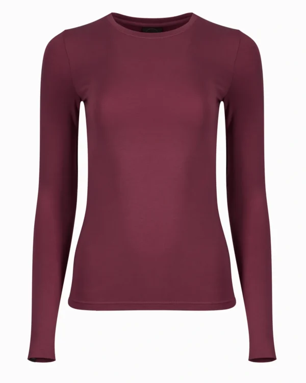 Bluza Medyczna Damska - Longsleeve Wine