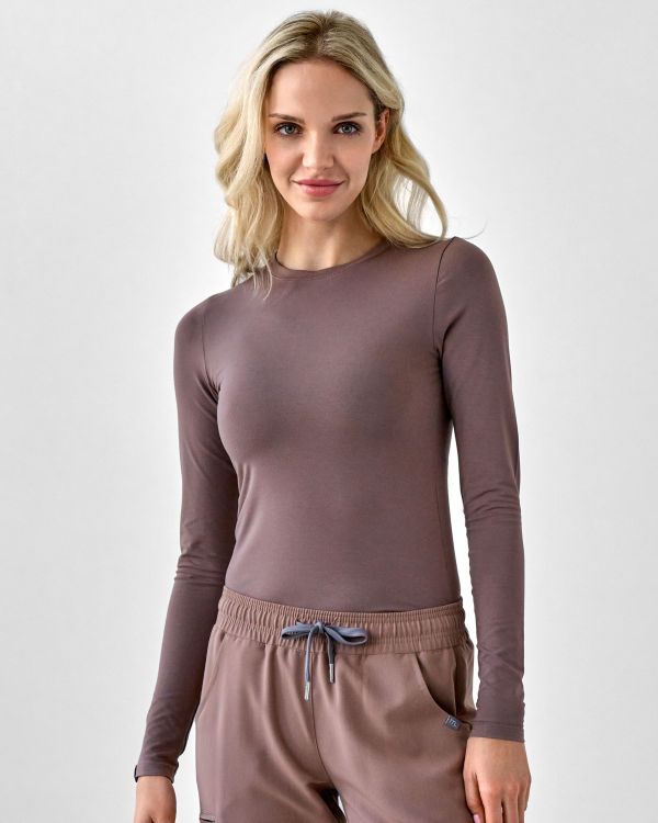 Bluza Medyczna Damska - Longsleeve Chocolate