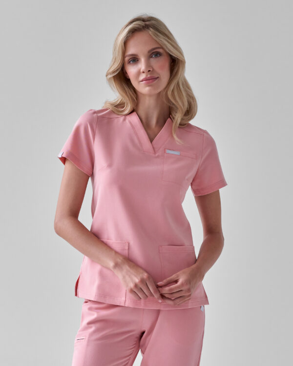 Bluza Medyczna Damska – Scrubs Comfy Dirty Peach