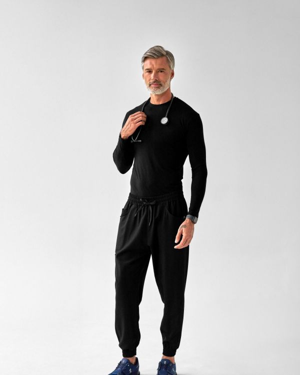 Bluza Medyczna Męska - Longsleeve Black
