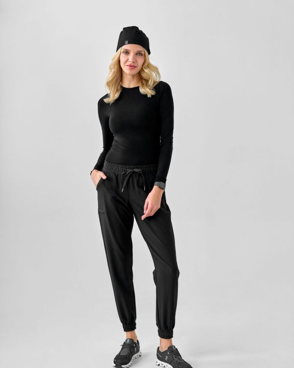 Bluza Medyczna Damska - Longsleeve Black