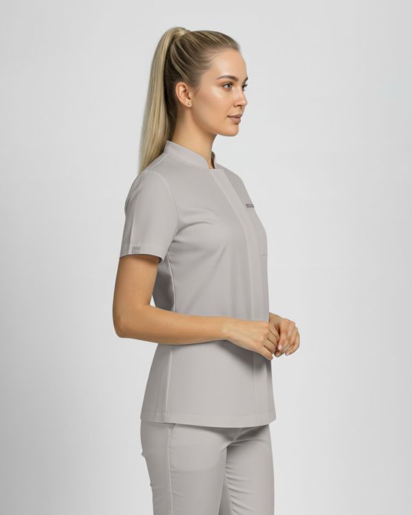Bluza Medyczna Damska – Scrubs Classy Light Gray