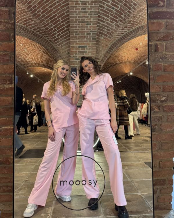 Spodnie Medyczne Damskie – Scrubs Cozy Rose